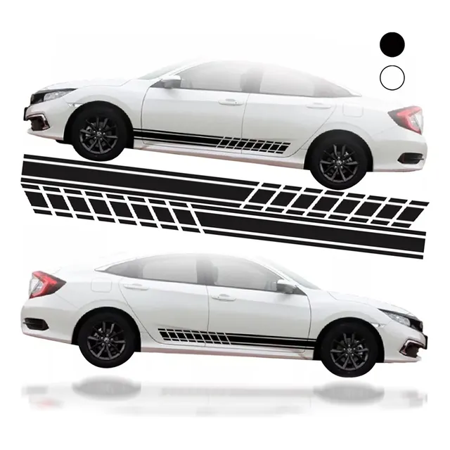 Par Stikers Calcomanias Para Auto Vinil Franjas Laterales