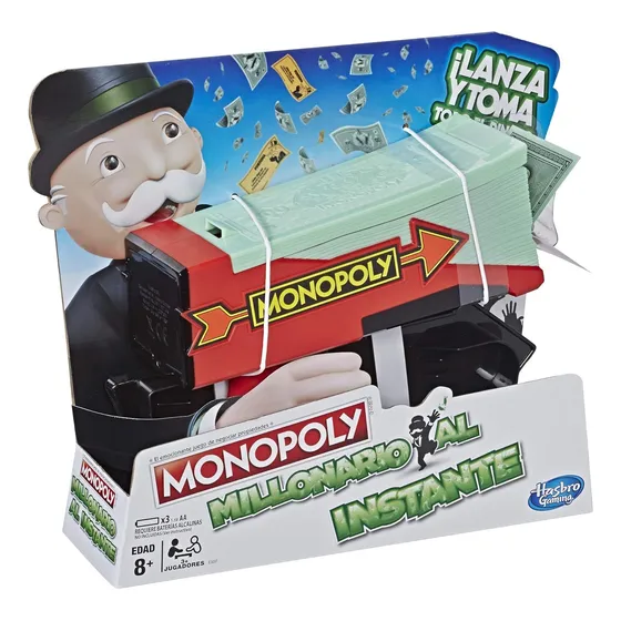 Juego De Mesa Monopoly Millonario Instante Niños Familia