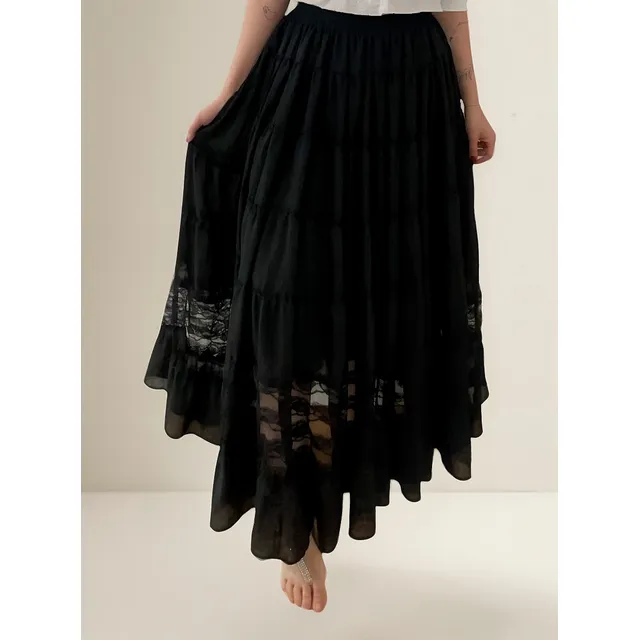 Saia Estilo Cigana Com Detalhes Para Dança