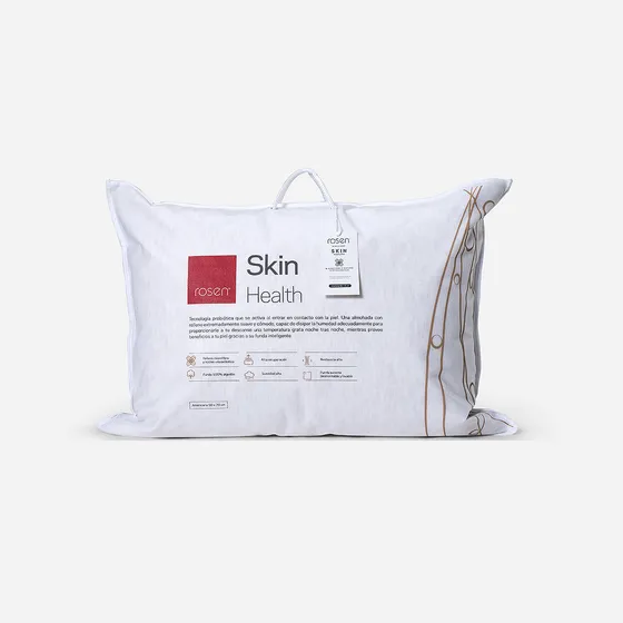 Almohada Skin+ Microfibra/viscoelástica Americana 50x70 Cm Color Gris