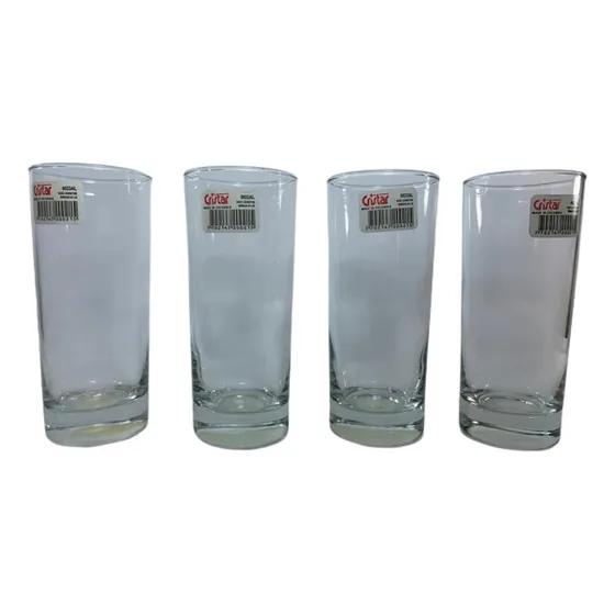 Vasos De Cristal Copa Cristar Restaurat, 15 Cm Alto 6,5cm Ø 
