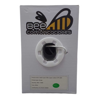 Bobina Cable Utp 100% Cobre High Speed, 305m,exterior Blanco Bobina Cable Utp 100% Cobre High Speed, 305m,exterior Blanco