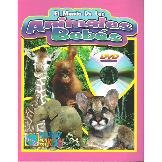 El Mundo De Los Animales Bebe | Dvd + Libro Colorear 