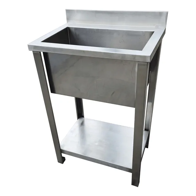 Mesada Con Bacha Piletón Industrial Gastronómica 60x40 Mono