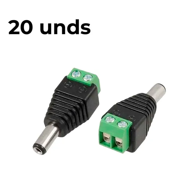 Conector Dc Plug Macho Cctv Voltaje 12v Camaras
