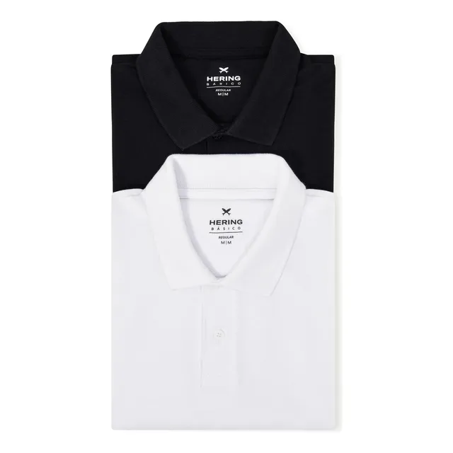 Kit Com 2 Camisas Polo BĂĄsicas Masculinas Hering Kit Com 2 Camisas Polo BĂĄsicas Masculinas Hering
