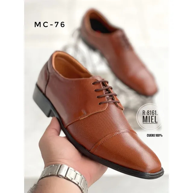 Zapatos De Vestir Para Caballero 8654 En Cuero