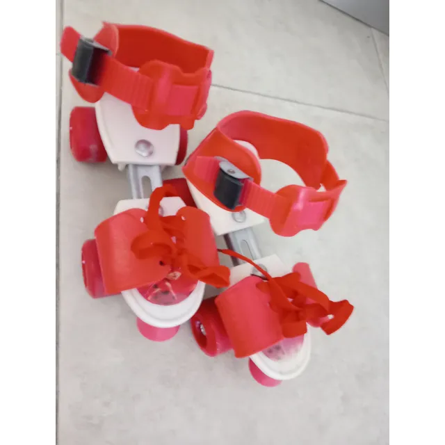 Patines 4 Ruedas Ajustables 28-32tallas Rojos