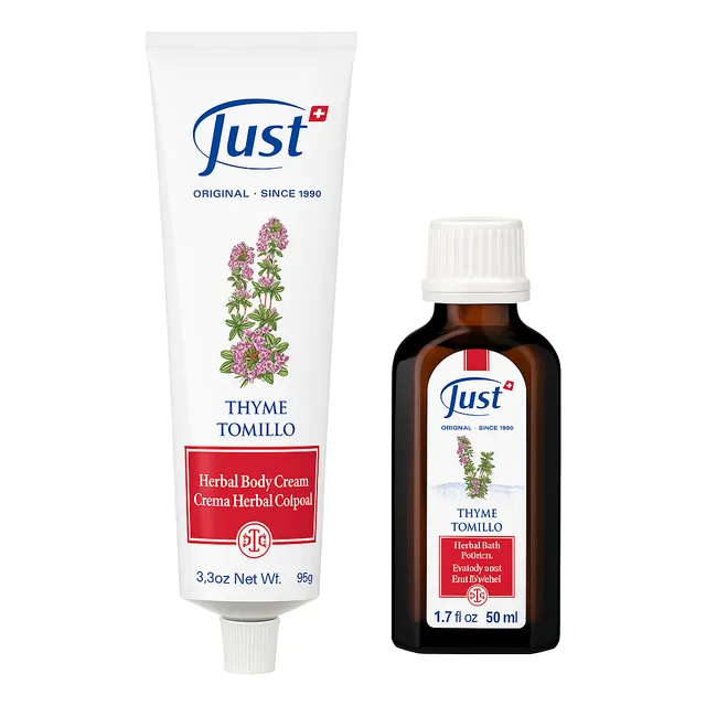Combo Just Crema Tomillo 96g + Esencia Baño 50ml