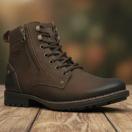 Bota Pegada Castanho Couro 180745-03