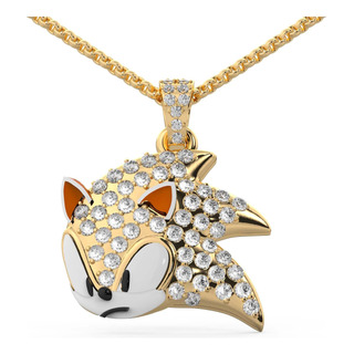 Colgante De Sonic The Hedgehog Con Diamantes Naturales De 0, Colgante De Sonic The Hedgehog Con Diamantes Naturales De 0,