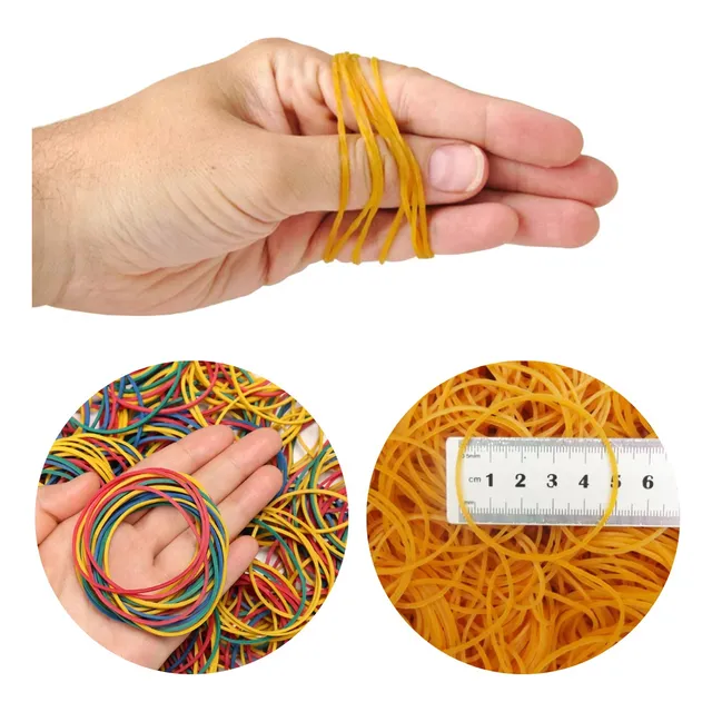 Kit 300 Elástico Reforçado Latex Borracha P/ Dinheiro Nº18 