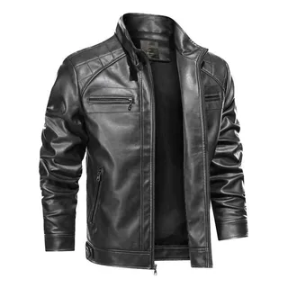 Jaqueta De Couro Masculina Slim Forrada Jaqueta De Couro Masculina Slim Forrada