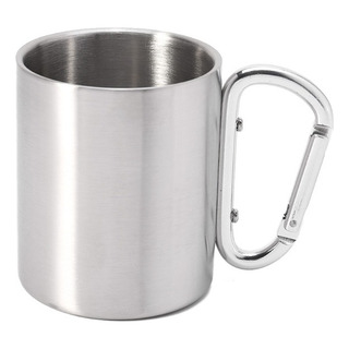 Caneca De Aço Inoxidável Com Anel D Mosquetão Alça Copo Caneca De Aço Inoxidável Com Anel D Mosquetão Alça Copo