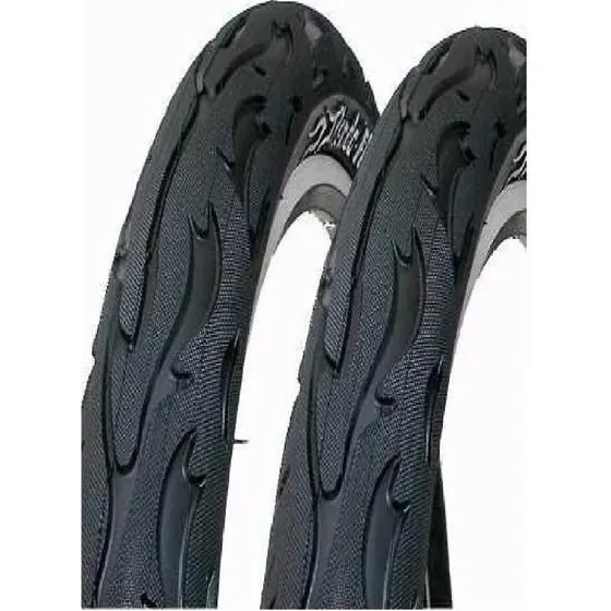 Pneu De Bicicleta Kenda Flame Preto De 406mm De Diâmetro X 58mm De Largura - Kit X 2 Unidades