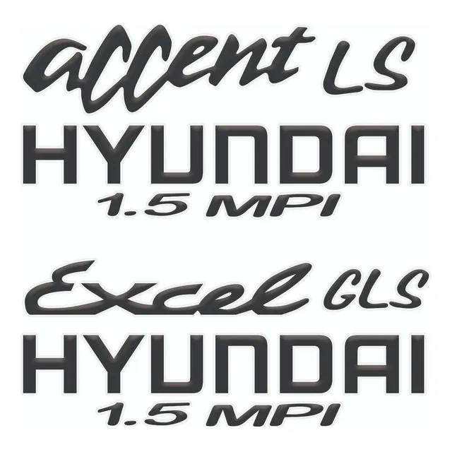 Kit Calcomanías Hyundai Accent Excel
