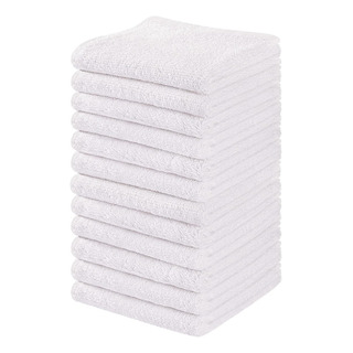 Paquete De 12 Toallas Para Manos Algodon Chicas Color Blanco Paquete De 12 Toallas Para Manos Algodon Chicas Color Blanco