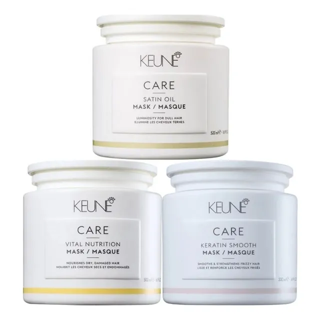 Kit Cronograma Capilar Keune Care Tratamento Intenso 3x500ml