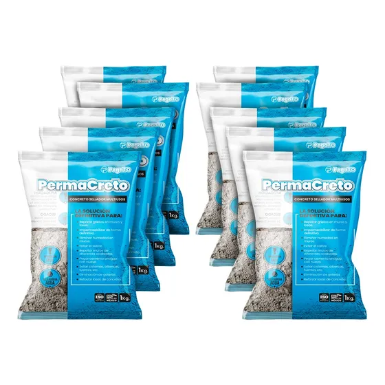 Permacreto 10kg Concreto Sellador Multiusos Repara Grietas