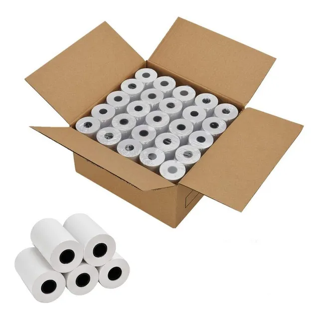Supercenter Caja x 50 Rollos Papel Térmico 80x80mm Color Blanco