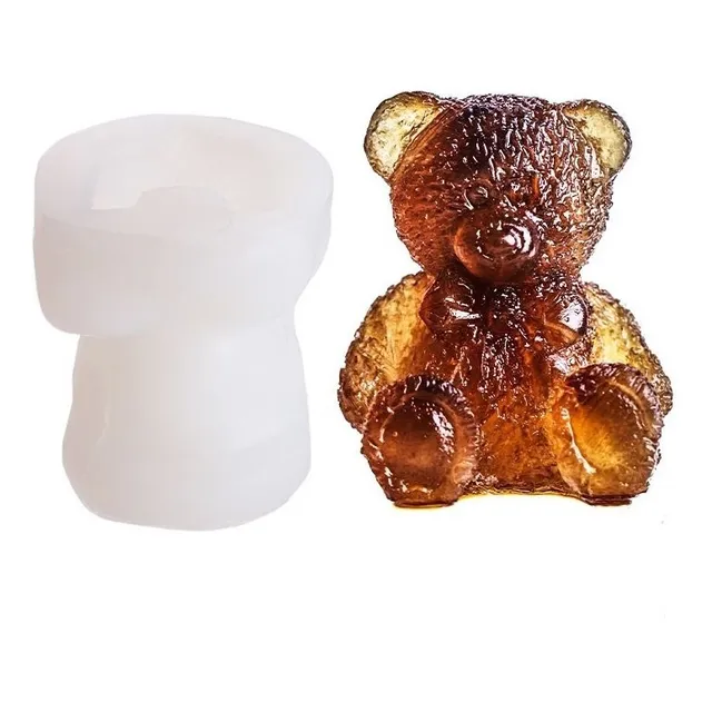 3 Molde Hielo Silicona Forma Oso Para Hacer Cubitos De Hielo