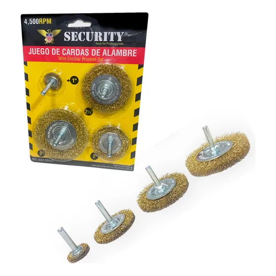 Juego Cepillos Alambre Taladro Dremel Vastago 1/4  