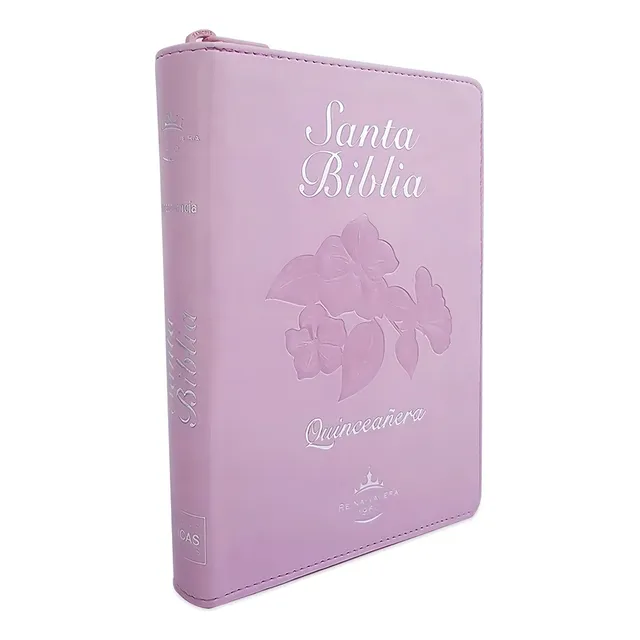 Biblia Rv60 Quinceaños Im. Piel Rosa Cierre Índice