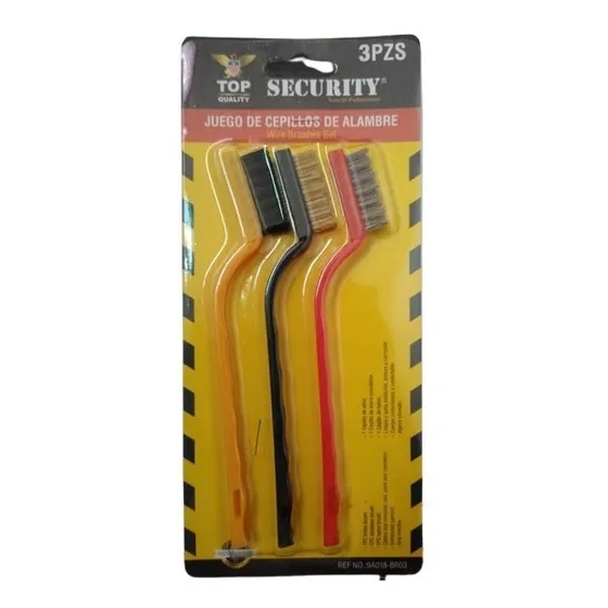 Set 3 Cepillos De Alambre, Laton, Acero Y Nylon