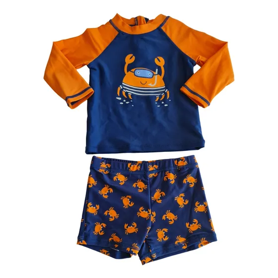 Traje De Baño Niños Bebes Manga Larga Con Protección Uv+50