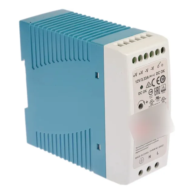 Fuente de alimentación con salida DIN de 12 v/3,33 A Mdr-40-12 Mean Well