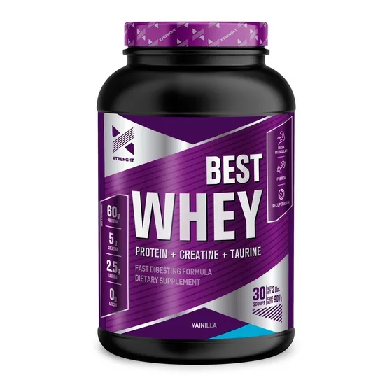 Proteina Xtrenght Best Whey 2 Lbs Creatina Taurina 0 Azucar