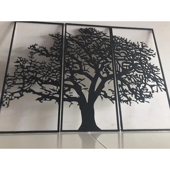 Triptico Arbol Mdf 3mm Pintado Tamaño 66 X 49 Cm Decorativo 