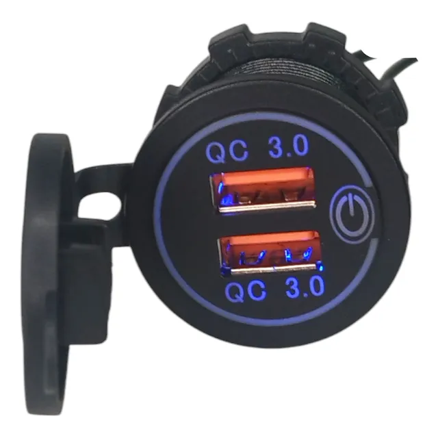 Cargador Usb Dual Qc 3.0 Para Auto Buses Y Camiones