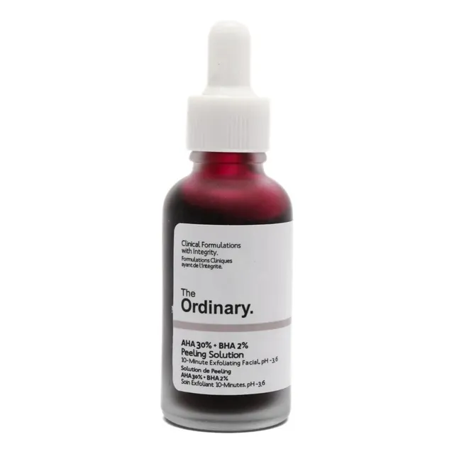 Sérum AHA 30% y BHA 2% Peeling Solution The Ordinary noche para todo tipo de piel de 30mL