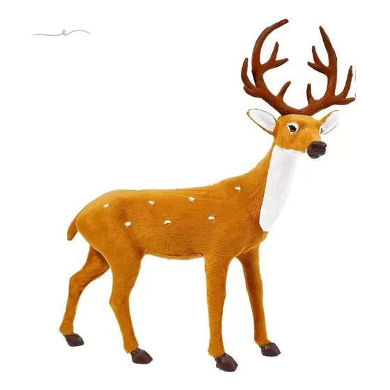 Adorno navideño con forma de reno para decoración del hogar, color 15 cm