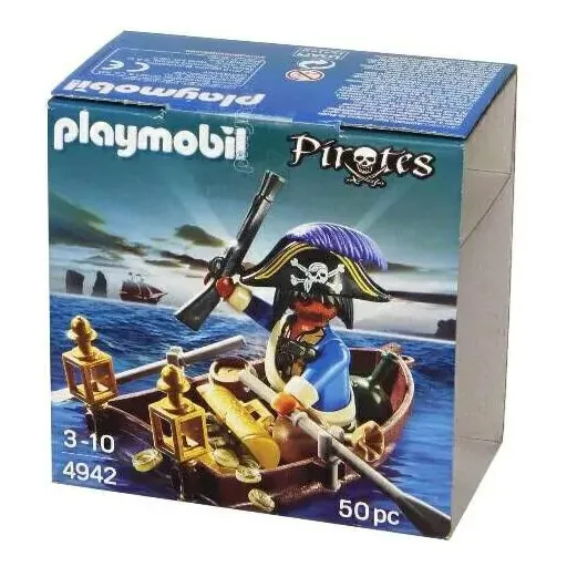 Playmobil 4942 Huevo Sorpresa Pirata Con Bote Y Tesoro