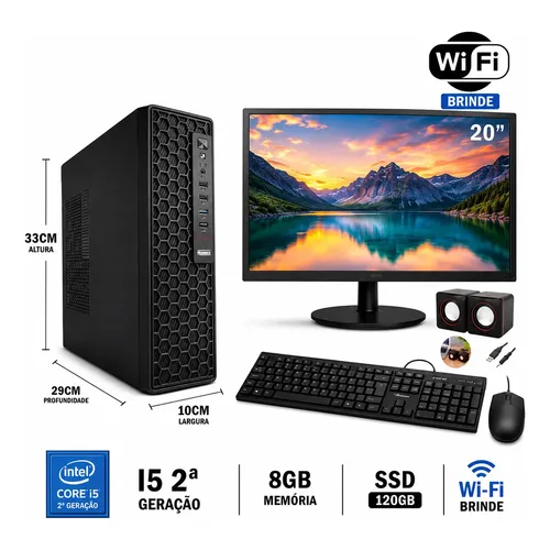 PC Gamer Intel Core i5 8GB SSD 480GB GT 730 2GB RGB LED
