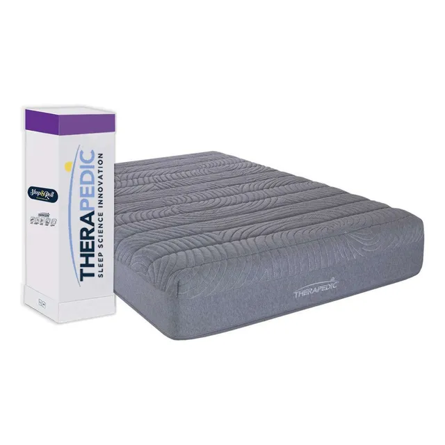Colchón Individual Resorte Therapedic Roll Blair 29cm Medio Color Gris Oscuro