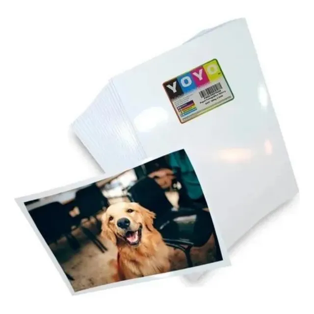 Papel Fotográfico Glossy Doble Cara Carta 230gr 1000 Hojas Blanco