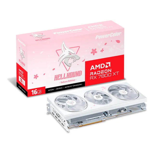 Tarjeta Gráfica Powercolor Hellhound Sakura Amd Radeon 7800