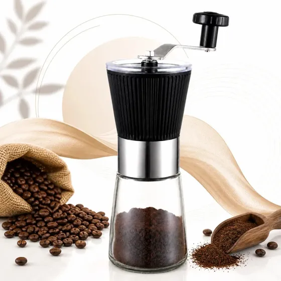 Moedor De Café Em Grãos Manual Com Mecanismo Em Cerâmica Inox