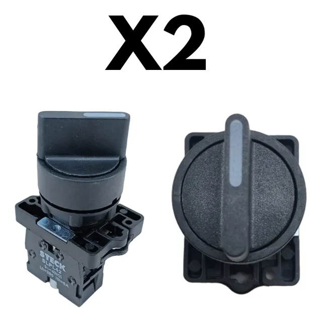 Selector De 3 Posiciones Con Retorno Al Centro Base Plastica