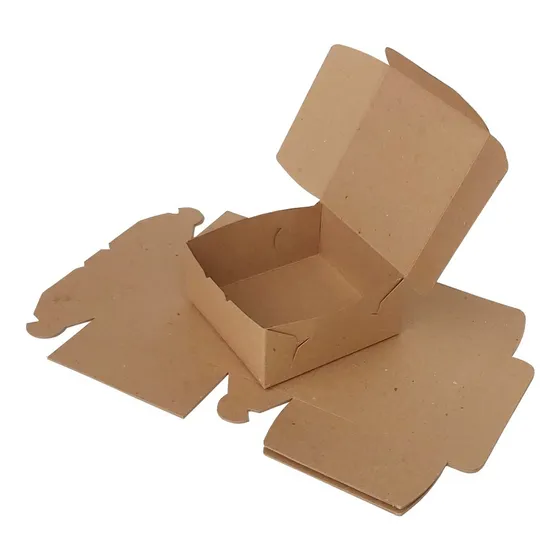 50 Cajas Kraft Autoarmable De 11x11x5cm