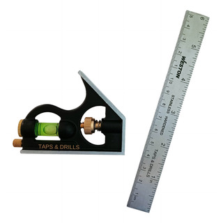 Escuadra Combinada Con Regla De 6 Pulgadas Y Nivel, Weston. Escuadra Combinada Con Regla De 6 Pulgadas Y Nivel, Weston.