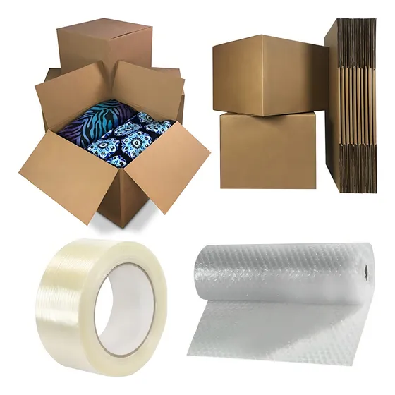 Pack Mudanza 5 Cajas + Burbujas + Cinta Embalaje