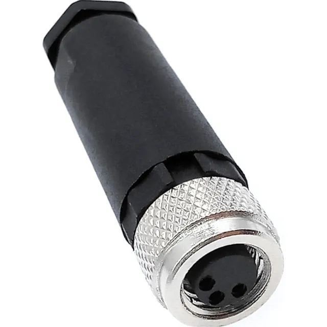 Conector Para Sensor M8 3 Pinos Fêmea Reto Novo Com Nota