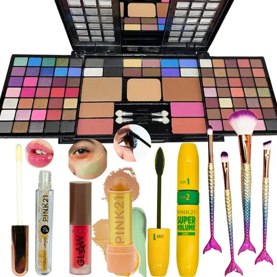 Set De Maquillaje Profesional Combo Sombra Labial Adolecente