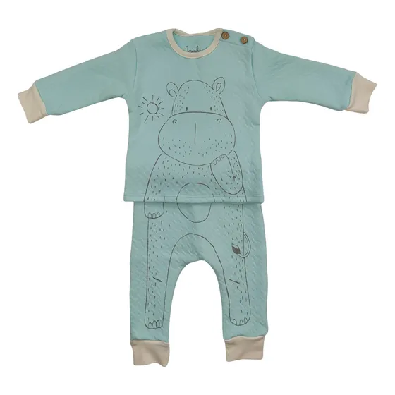Pijama Hipopótamo Bordado Incahugs Bebé