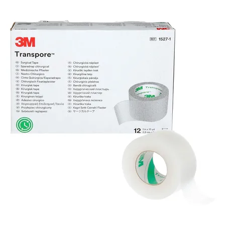 Tela Adhesiva Transparente 3m Transpore 2.5 Cm X 9.1 M Uni