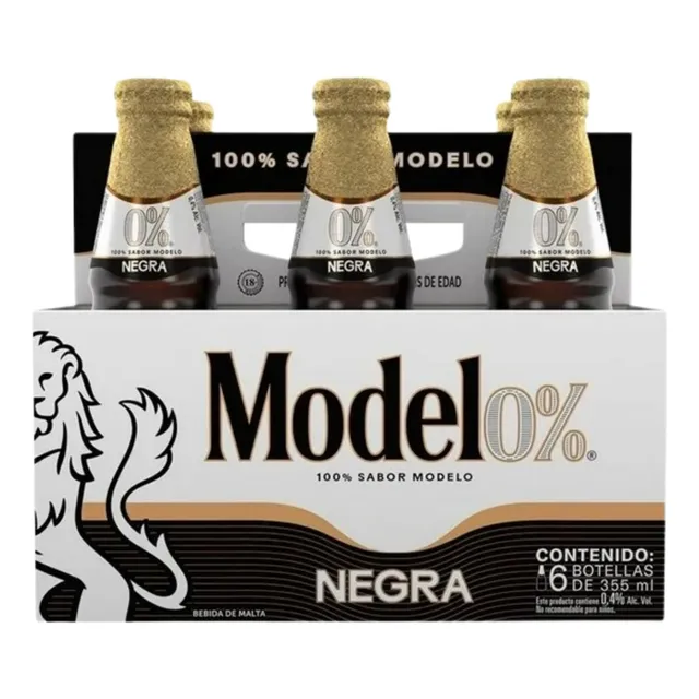 Cerveza Modelo Negra Cero 6 Botellas 355ml